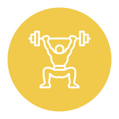 Fototapeta premium Snatch icon vector image. Can be used for Weightlifting.