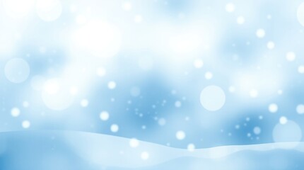 Fototapeta premium This watercolor winter backdrop features gentle snowfall with soft blue hues, creating a tranquil and peaceful atmosphere perfect for festive projects and designs