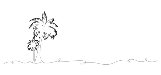 vector line art of tall and shady trees