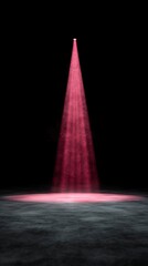 Pink Spotlight Beam on Dark Floor  Dramatic Lighting Effect  Stage  Studio Background