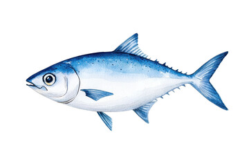 Fototapeta premium Sleek Elongated Fish in Watercolor Style