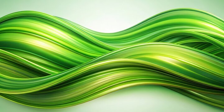 Abstract green waves flowing in a mesmerizing pattern , nature, art, abstract, green, waves, texture, background, eco-friendly
