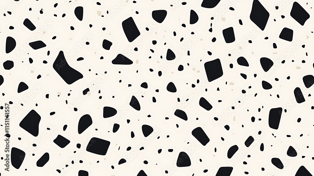 Poster Terrazzo seamless pattern. Abstract repeat background.