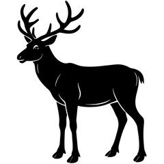 Caribou Silhouette vector illustration