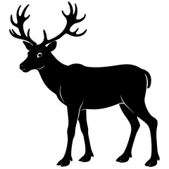 Caribou Silhouette vector illustration