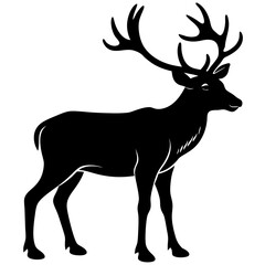 Caribou Silhouette vector illustration