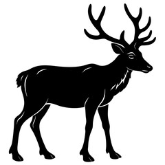 Fototapeta premium Caribou Silhouette vector illustration