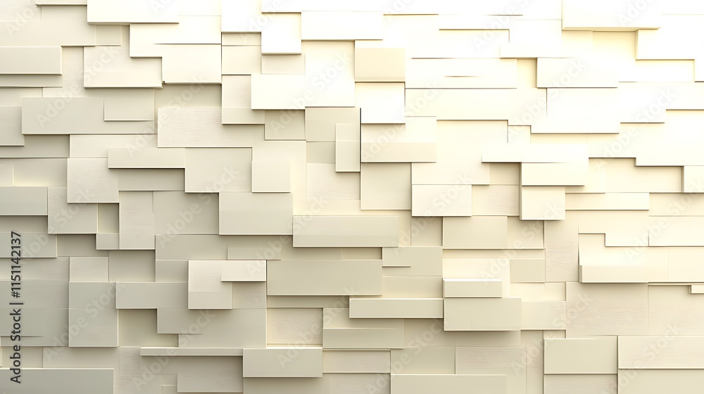 Poster abstract background of white 3d cubes.