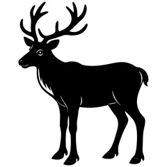 Fototapeta premium Caribou Silhouette vector illustration