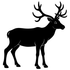 Caribou Silhouette vector illustration