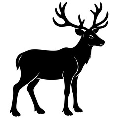 Fototapeta premium Caribou Silhouette vector illustration