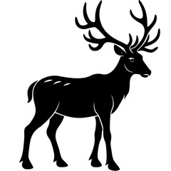 Fototapeta premium Caribou Silhouette vector illustration