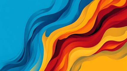 Obraz premium Abstract colorful wave layers background.
