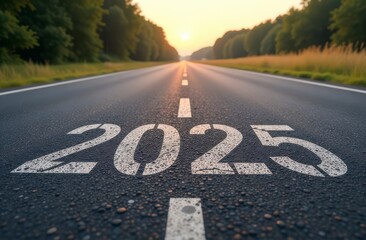 Fototapeta premium Road to 2025
