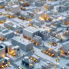 Futuristic Factory  Industrial Infrastructure  Smart Manufacturing  3D Render