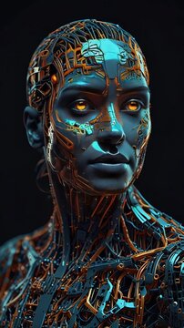 An image that serves as an artificial intelligence logo, that is innovative and impressive