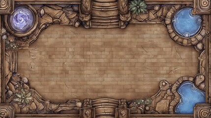 Fantasy battle map design game development digital art creative studio top-down view strategy concepts