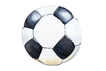 Fototapeta premium Watercolor Soccer Ball Illustration Design