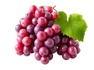 Fototapeta premium Pile of grapes varieties. Fresh grapes on PNG transparent background. Grapes fruit 
