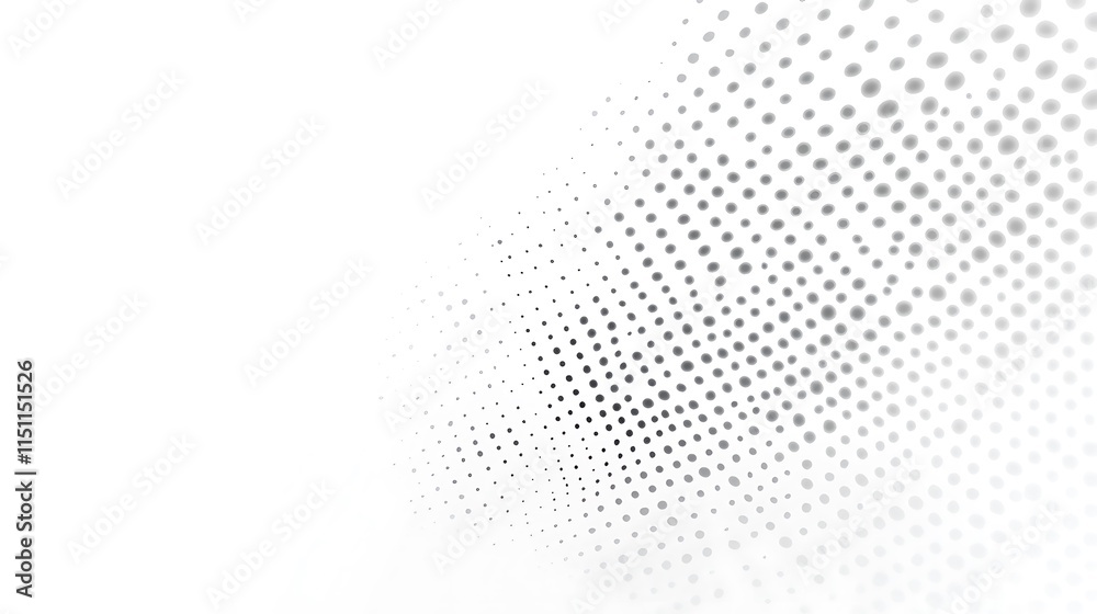 Poster abstract halftone dotted perspective pattern.
