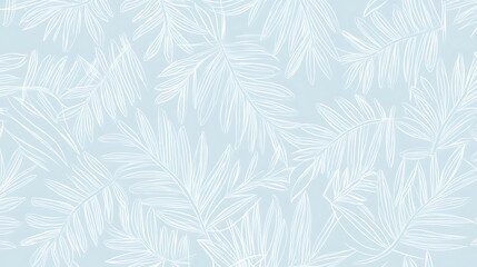 Light blue seamless floral leaf pattern.