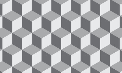  abstract white grey 3d cube pattern vector graphic..