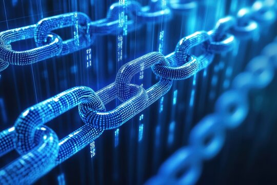 Abstract digital chain link background.