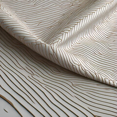 A close up of a fabric with a textured pattern of thin wavy lines that create a flowing rippling effect