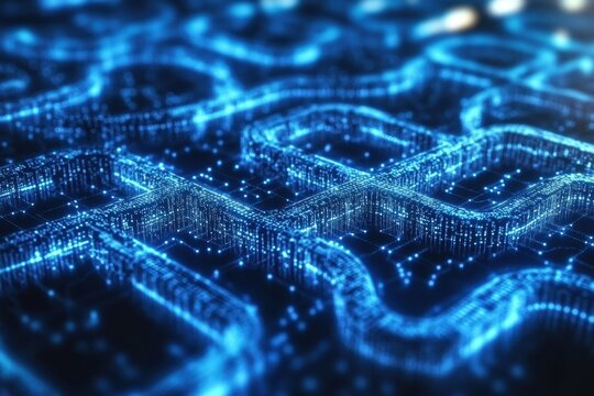 Abstract digital network data flow. (3)