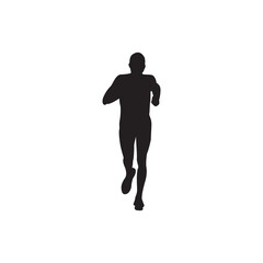 A Runner silhouette sprinter runner
