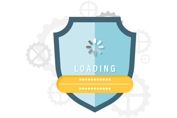 loading login process with a shield