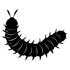 Caterpillar Silhouette vector illustration