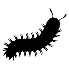 Caterpillar Silhouette vector illustration