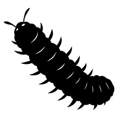 Caterpillar Silhouette vector illustration