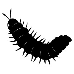 Caterpillar Silhouette vector illustration