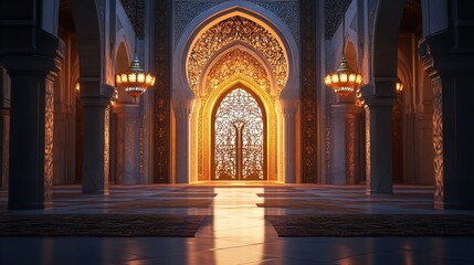 Festive greeting card, invitation for Muslim holy month Ramadan Kareem