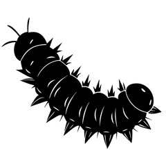 Caterpillar Silhouette vector illustration