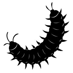 Caterpillar Silhouette vector illustration