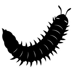 Caterpillar Silhouette vector illustration
