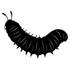 Caterpillar Silhouette vector illustration