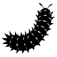 Caterpillar Silhouette vector illustration