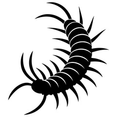 Centipede Silhouette vector illustration