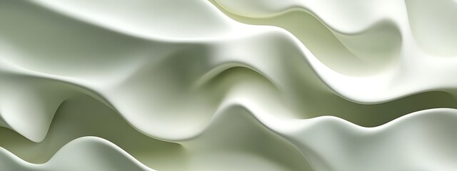 Fototapeta premium Flowing white waves abstract background.