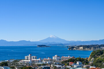 神奈川県逗子市披露山からの富士山