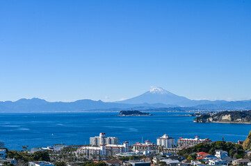神奈川県逗子市披露山からの富士山
