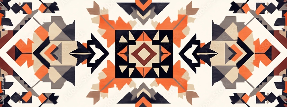 Poster seamless colorful navajo pattern.