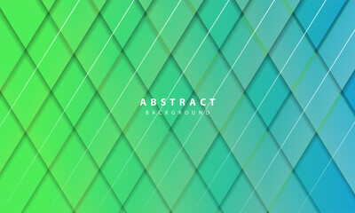Abstract Green Geometric Background Vector