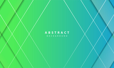 Abstract Green Geometric Background Vector