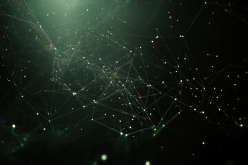 Abstract green network connection background.