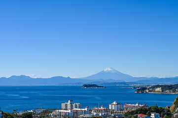 神奈川県逗子市披露山からの富士山